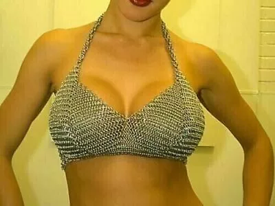 10 Mm 16 Gauge | Butted Chain Mail Crop Top / Bra For Women's  | Cosplay Costume • $65.67