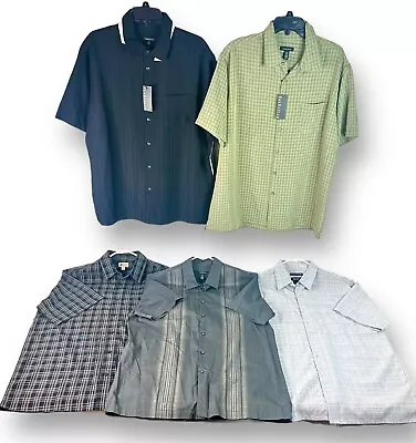 Van Heusen Button Down Shirts Men’s Sz L Lot Of 5 • $38.21