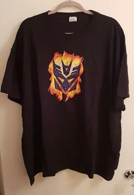 Transformers  Decepticon Logo In Flames  Adult 3XL T-shirt- Like New Never Worn • £30