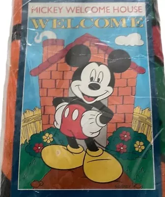 Mickey Mouse Garden Yard Flag Welcome Home Large Disney Wall Hanging 28 X 40 • $29.99