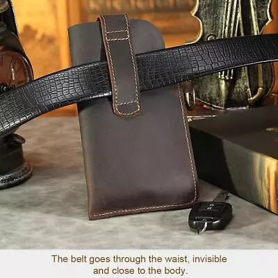 £11.77 • Buy Men Multifunctional Leather Mobile Phone Bag Belt Pack Universal U0Q8