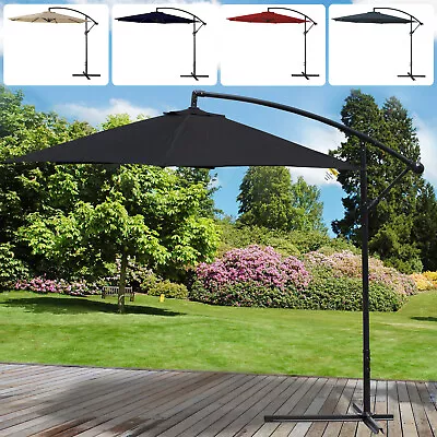 £59.99 • Buy 3M Overhanging Parasol Cantilever Garden Sun Shade Patio Banana Large Umbrella