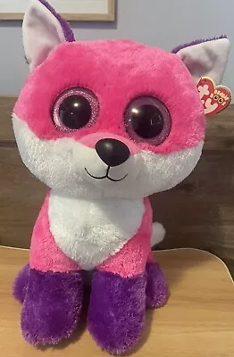 Ty~ Claire’s Exclusive~ Fox~ Beanie Boo~ Large~ 40cm~ Joey ~ Rare • $100