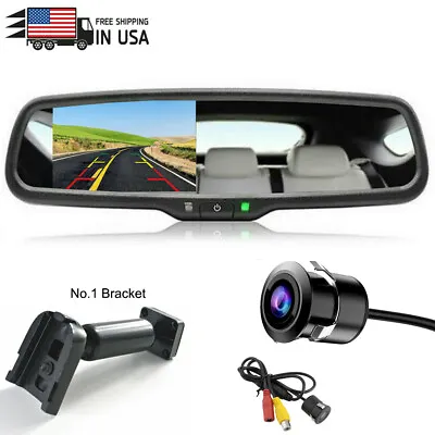 4.3‘’ Rear View Mirror Monitor No1 Bracket + Reversing Backup Camera Waterproof • $49.90