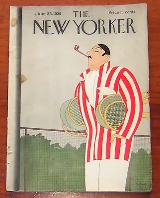 $76 • Buy NEW YORKER June 23, 1928 Vintage Magazine Peter Arno Cartoons Charlie Chaplin Ad