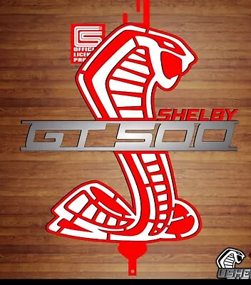 24x24” Race Red & White Shelby Powder Coated Shelby GT500 Mustang Hood Prop • $350