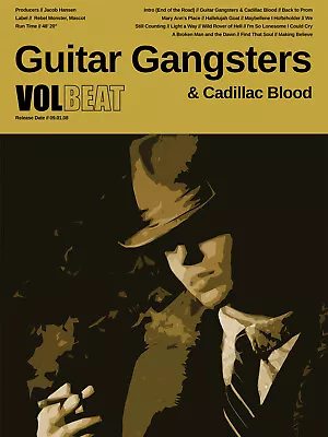 Volbeat Poster - Guitar Gangsters & Cadillac Blood - Denmark Heavy Metal Posters • $22