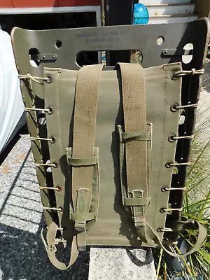 LOT(A)VTG. WWII US Army 1-20-44 Pack Frame Board Wood Canvas W/StrapsCOMPLETE • $125