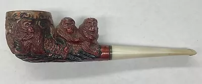 Vintage Carved Monkey Smoking Pipe • $25
