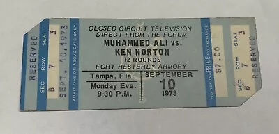 Muhammad Ali Vs Ken Norton Boxing Ticket Sept 10 1973 Closed Circuit Tv Tampa Fl • $17.95