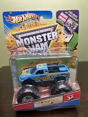 2012 Hot Wheels Monster Jam Backwards Bob Grave Digger 30th TOPPS CARD RARE 🔥 • $45.99