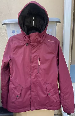 O'Neill Escape Abalone Insulated Snowboard Jacket Women's Medium Cape Red • $39.90