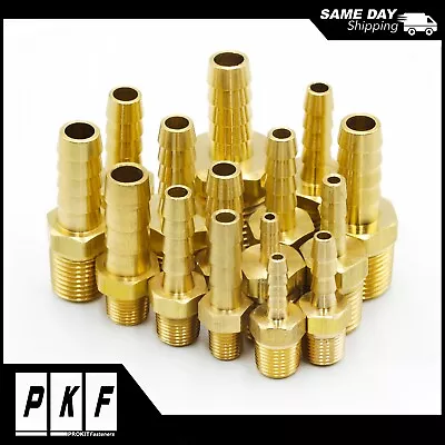 Brass Hose Barb X NPT Fittings Male Adapter | Select Size | Enter Qty • $2.20