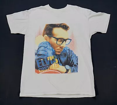 Rare VTG MY SHIRT Elvis Costello 1989 Tour Single Stitched T Shirt 80s White XL • $124.99