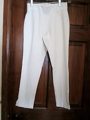 Women's Michael Kors Cream/ivory Small Stretch Knit Cropped Leggings Pants Euc • $19.95