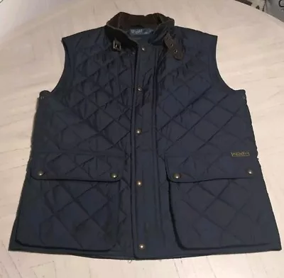 Ralph Lauren Polo Club Iconic Blue Diamond Quilted Men's Vest Large Equestrian • $48.99