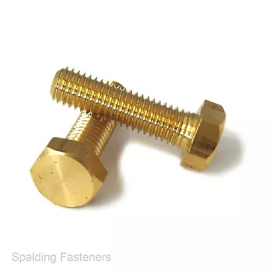 £2.14 • Buy Solid Brass Metric Hexagon Head Bolts Fully Thread Screws M3 M4 M5 M6 M8 M10 M12