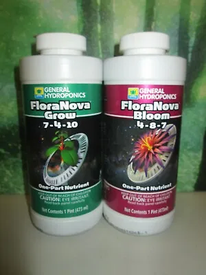 $34 • Buy General Hydroponics GH Flora Nova Grow & Bloom - One Pint Each - Free Shipping!
