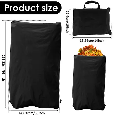 Lawn Tractor Leaf Bag 420D Oxford Cloth Grass Catcher Bag Leaf Storage Bag ChZyC • $43.19