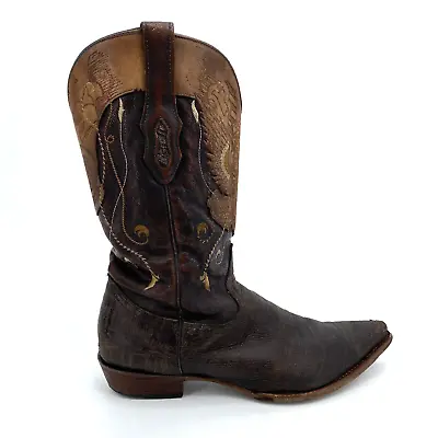 Mens 12 D Corral Vintage Mexico Cowboy Pointed Toe Boot Embroidered Eagle 1619 • $99.99