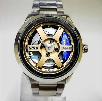 Hot Volk Racing Rays TE37 Gold Wheel Velg Rim Item Collection Sport Metal Watch • $24.99