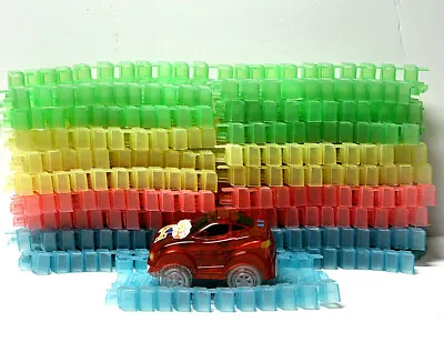 Magic Track Neon Glow In The Dark Zip Car Race Track 220 Pieces 1 Car • $15.99