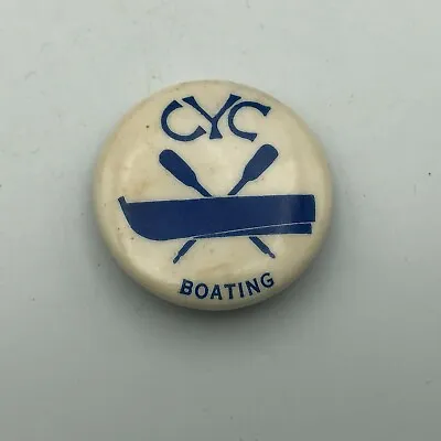 CYC Cleveland Yachting Club Pinback Boating Badge Button Pin JAZZ Vintage • $23.96