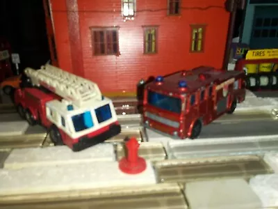 MATCHBOX LESNEY SUPERFAST NO.35 LONDON FIRE Merryweather Fire Engine'69 &'82 • $6