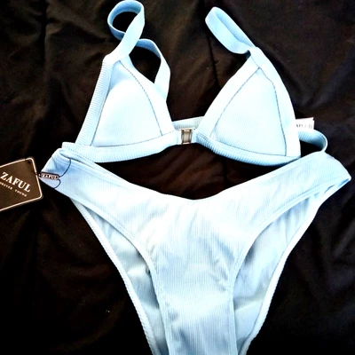 Zaful Blue 2pcs Size 8 Bikini Nwt • $24.89