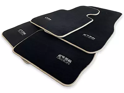 Floor Mats For BMW 5 Series E39 Black Beige Rounds ER56 Design Premium Brand LHD • $139.57