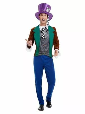 NEW Mad Hatter Men's Alice In Wonderland Film World Book Day Fancy Dress Costume • £39.95