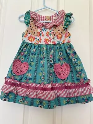 MATILDA JANE Flutter Sleeve Dress Baby Girls Size 12-18 Months • $21.50