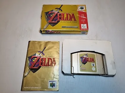 The Legend Of Zelda: Ocarina Of Time + Box & Manual - N64 - AUS PAL • $240