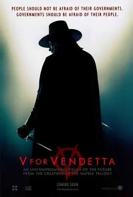 $22.95 • Buy V FOR VENDETTA Movie POSTER 27 X 40 Natalie Portman Hugo Weaving Sinéad Cusack A