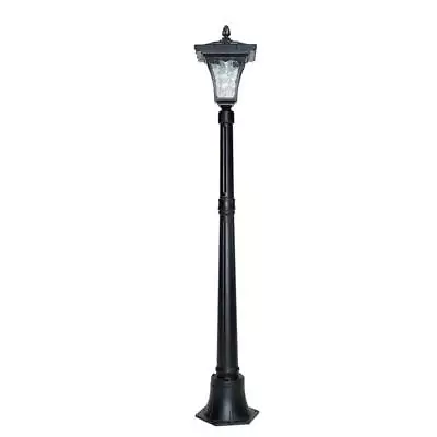 SunRay Lamp Post 52 X7.87 X7.87  1-Light Single Head Black Outdoor Solar+Outdoor • $135.66