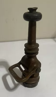 Vintage Antique Solid Brass Fire Hose Nozzle Handle And Shutoff Valve • $99.99