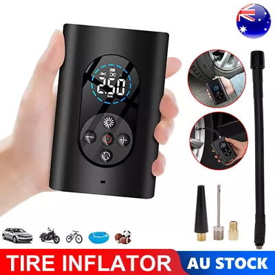 Mini Electric 12V Air Compressor Pump Portable Digital Tire Inflator Motorcycle • $38.45