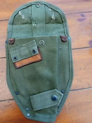 Vintage Vietnam Era US Army Military  Folding Shovel Cover Carrier SNAP BROKE • $22.50