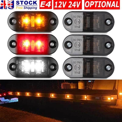$26.57 • Buy Led Clearance Lights Side Marker Lamp Trailer Truck Caravan Rv Red Amber White