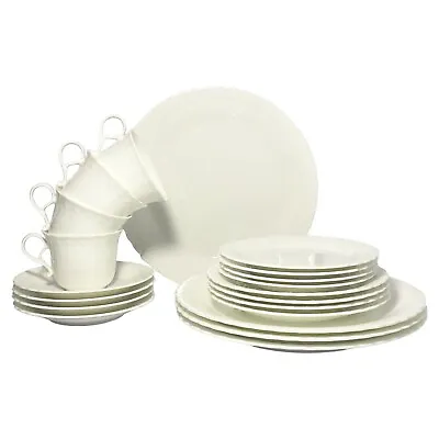 Mikasa “White Silk” 20-Piece Bone China Dinnerware Set Service For 4 • $249.99