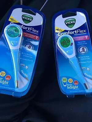 (2) Vicks ComfortFlex Digital Thermometers. Brand New. Free Shipping.  V966US • $37.99