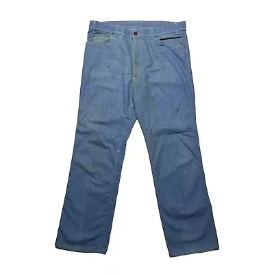 Vintage 80s Levi’s Action Jeans Light Blue Work Wear Denim Distressed Worn 36x30 • $24.99