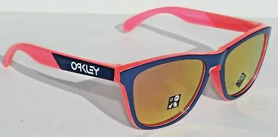 OAKLEY Frogskins ASIAN FIT Sunglasses Translucent Neon Pink/Prizm Rose Gold NEW • $84.95