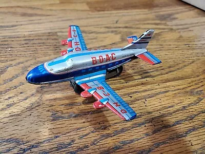 Vintage Tin Friction Airplane Comet B.O.A.C. DH C-8 • $14