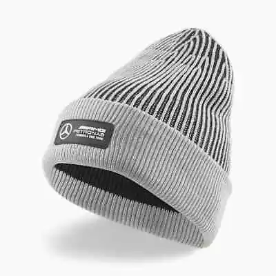 Puma Mercedes AMG Petronas Motorsport F1 Silver Grey Unisex Beanie • $99