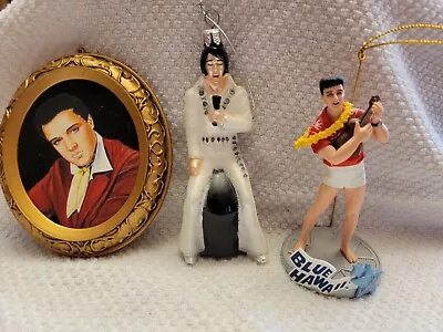 Elvis Presley - Christmas Ornament Lot Of 3- 2002  2010 • $12.99