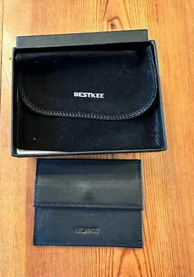 Bestkee RFID Blocking Leather Card Holder Change Wallet Men’s Black NWT • $12.99