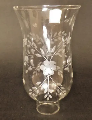 Clear Flower Glass Hurricane Lamp Shade Candle Chandelier Light 3 1/2  X 6 1/2  • $31.95