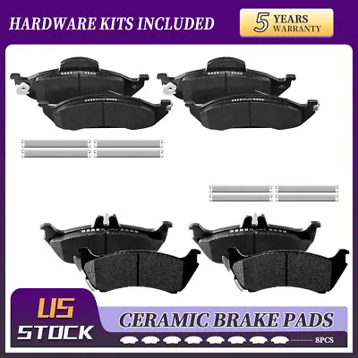 For Mercedes Benz ML320 ML350 ML430 Front Rear Ceramic Brake Pads W/Hardware • $46.12