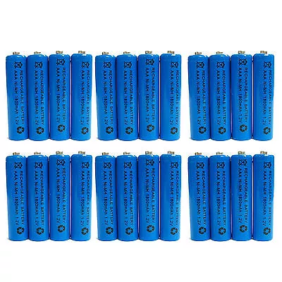 24 Pcs AAA 1800mAh Ni-Mh 1.2V Rechargeable Battery Cell For MP3 RC Blue US Stock • $20.11